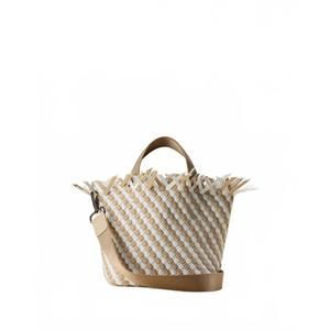 NEW NAGHEDI women's havana striped tote in carrara